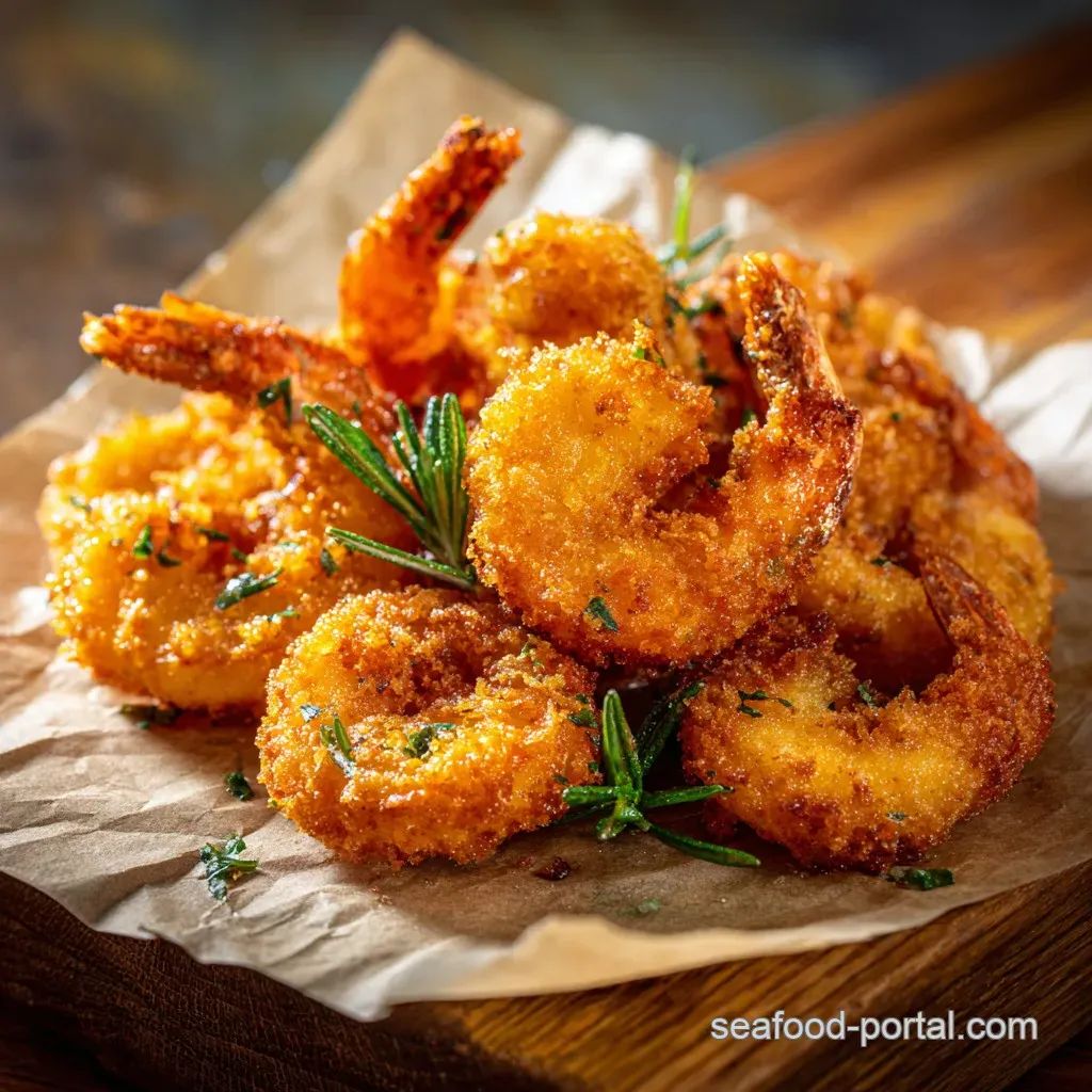 Golden Fried Prawns